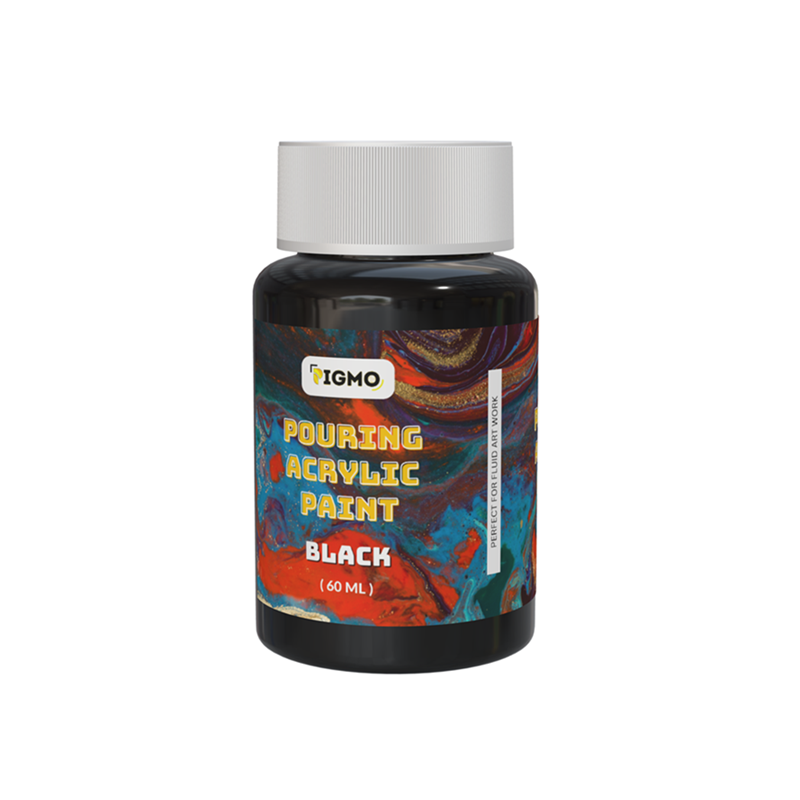 Acrylic fluid paint black